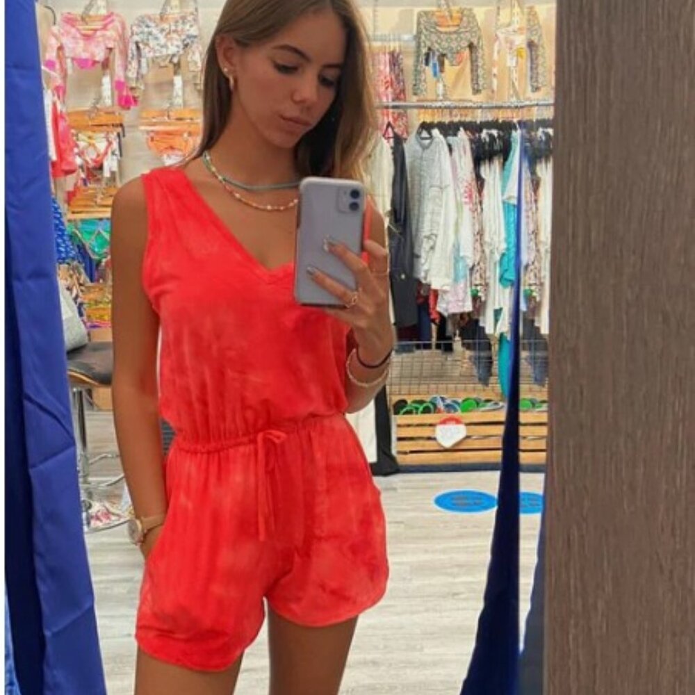 Sabz  Romper in Coral